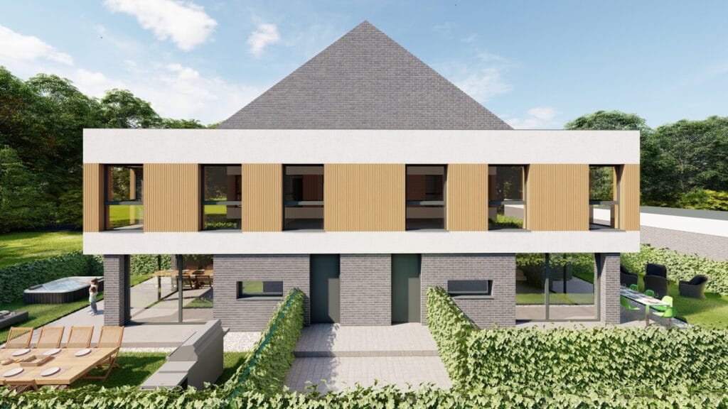 Wizualizacja mieszkania od strony wejścia z boku