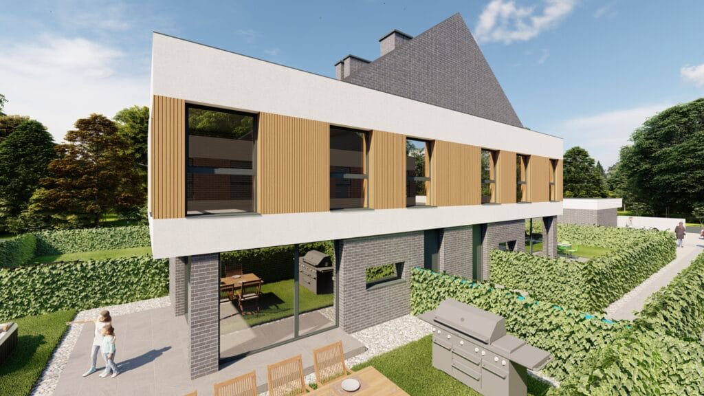 Wizualizacja mieszkania z boku.